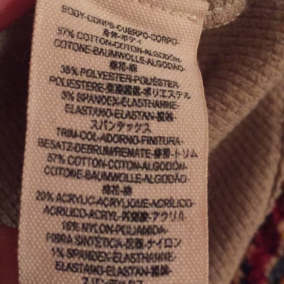 Free People Alpine Henley tan w/knit pushup wrists - Picture 8 of 8